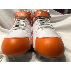 NEW Reebok NFL Football Cleats Orange/White Sz 15